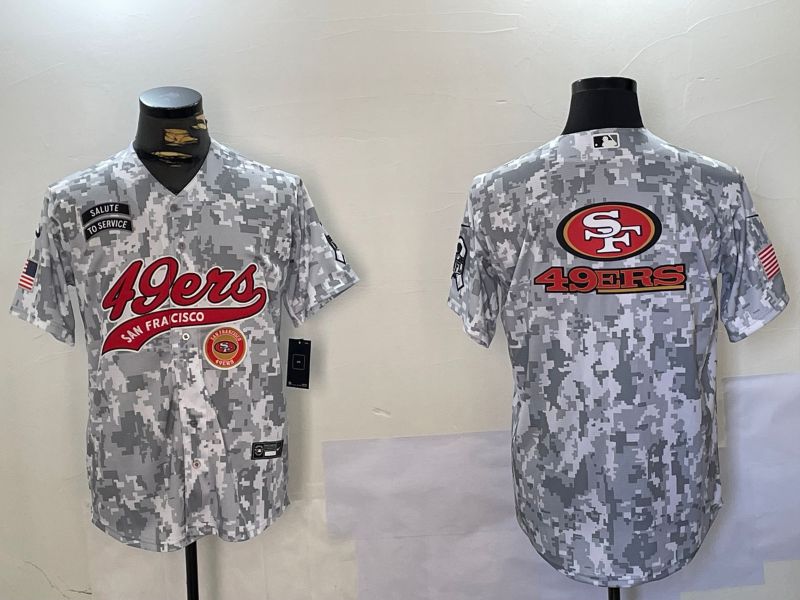 Men San Francisco 49ers Blank Nike Arctic Camo 2024 Salute to Service Limited NFL Jersey style 12->san francisco 49ers->NFL Jersey